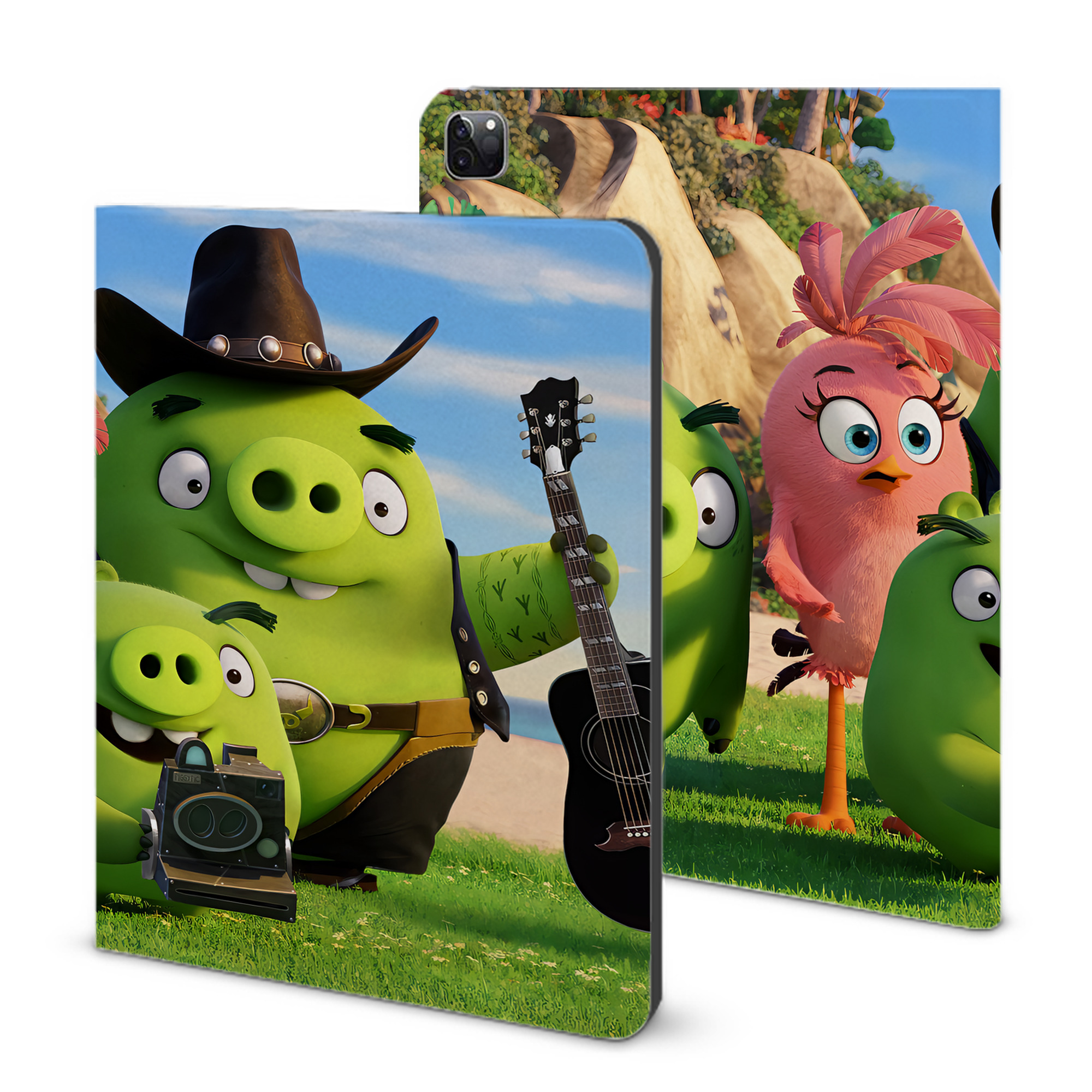 （画像用） Angry Birds アングリーバード IPad ケース ブック型 PUレザー TPU 耐衝撃 軽量 薄型 ペン収納なし 全面保護 IPad 各モデル対応
